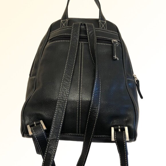 Tignanello Black Leather Mini Backpack Bag - Picture 5 of 13